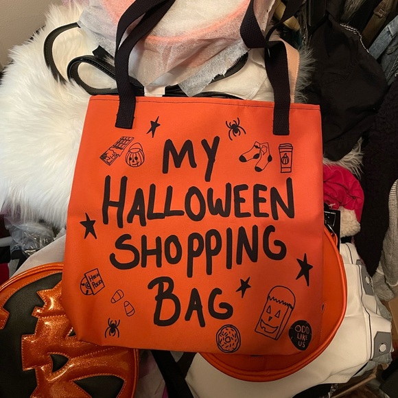 Odd Like Us My Halloween Shopping Bag Tote Purse - Picture 1 of 5